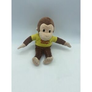 Curious George Beanbag Plush Stuffed Animal 8" Yellow Shirt